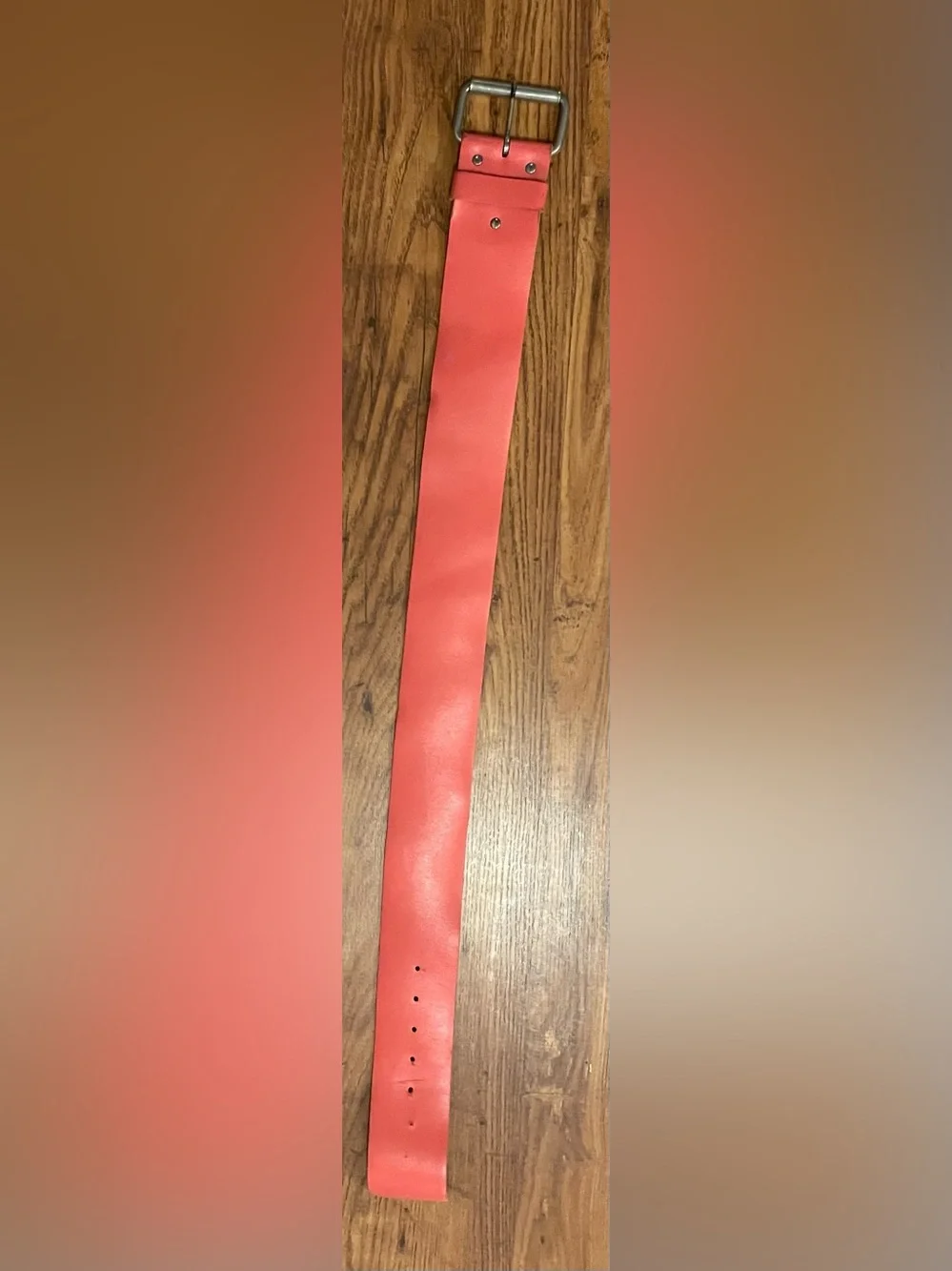 Vintage 70s Hot Pink Wide Leather Belt - Classic Style